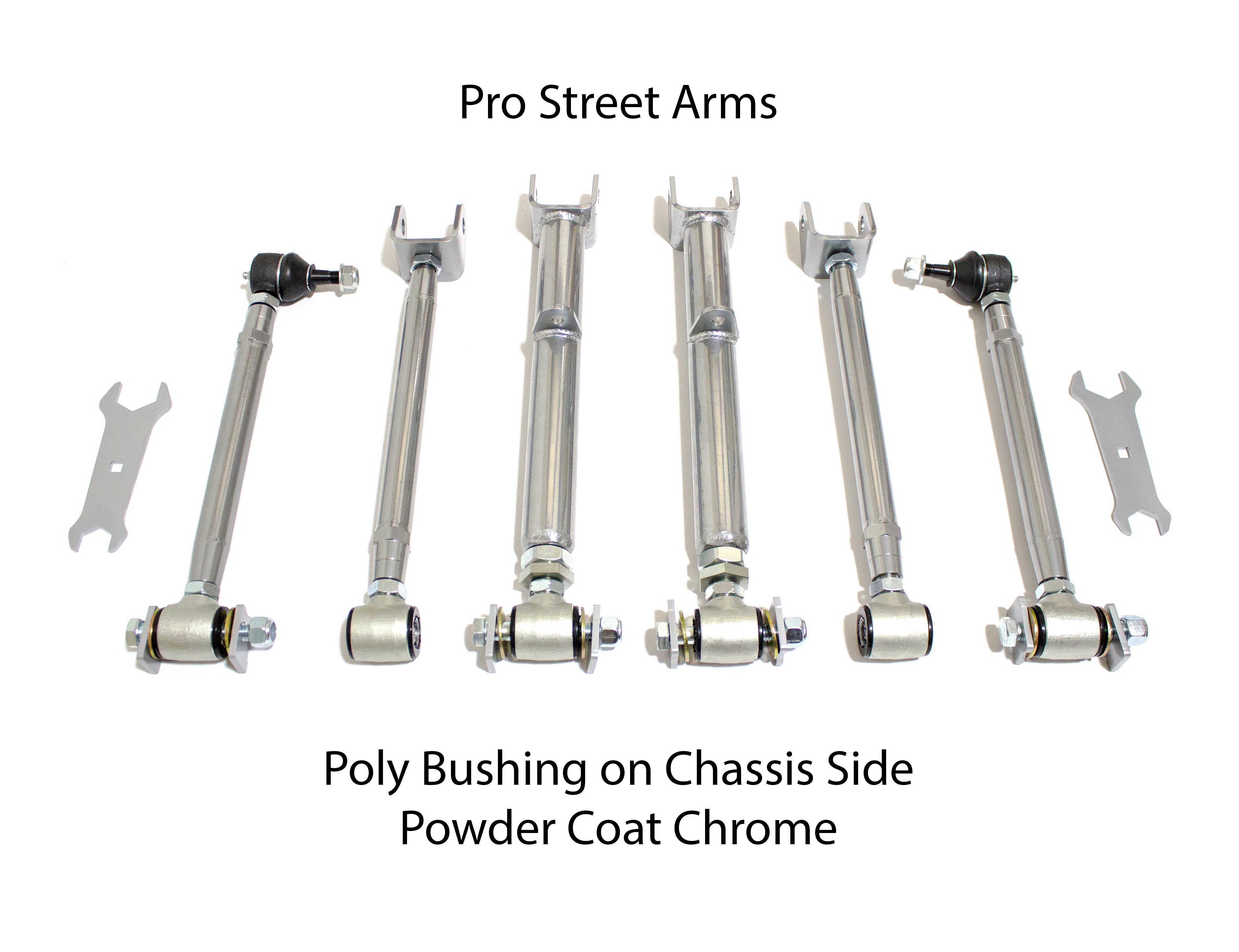 MX83 Rear Adjustable Arms - Pro Street - Chrome – Xcessive