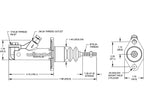 Master Cylinder - 3/4" Bore, inline