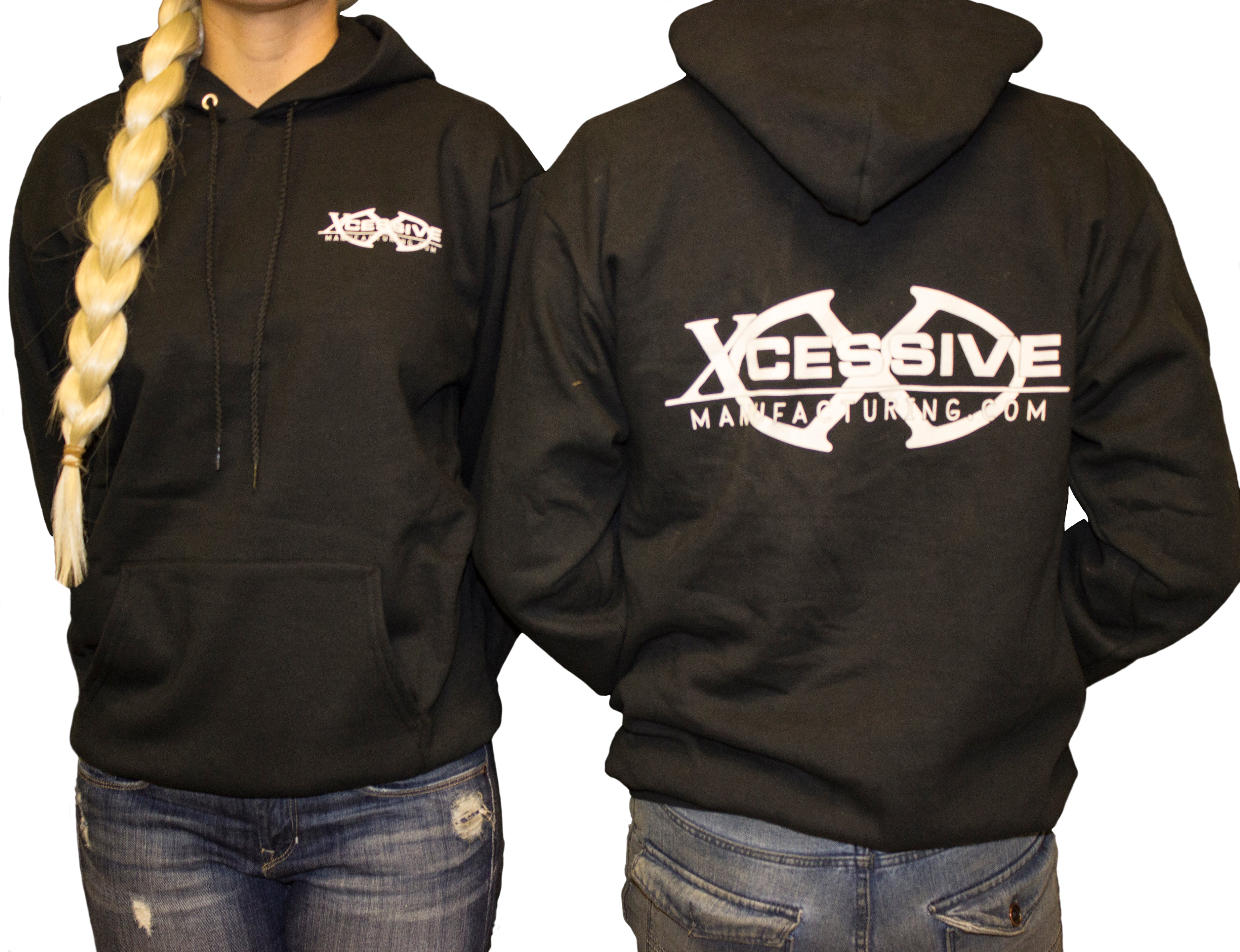 Sudadera negra con capucha XM
