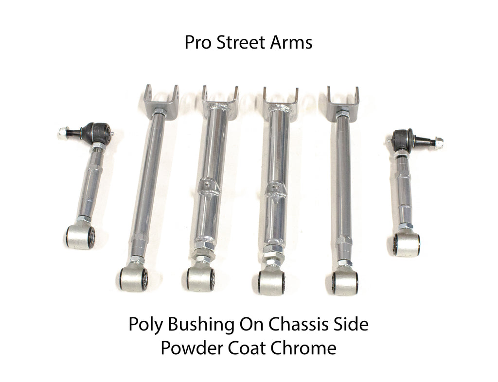 JZX90/100 Rear Adjustable Arms - Pro Street - Chrome