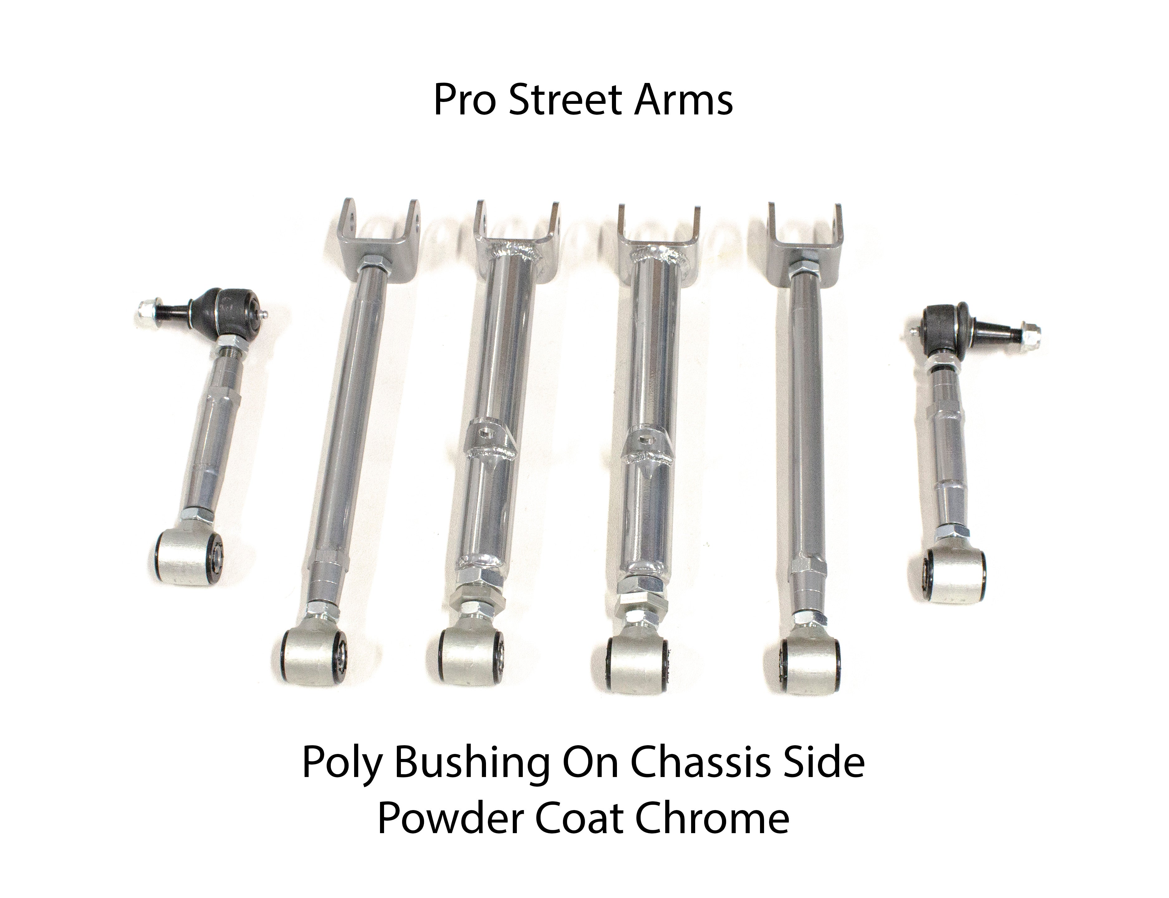 JZX90/100 Rear Adjustable Arms - Pro Street - Chrome