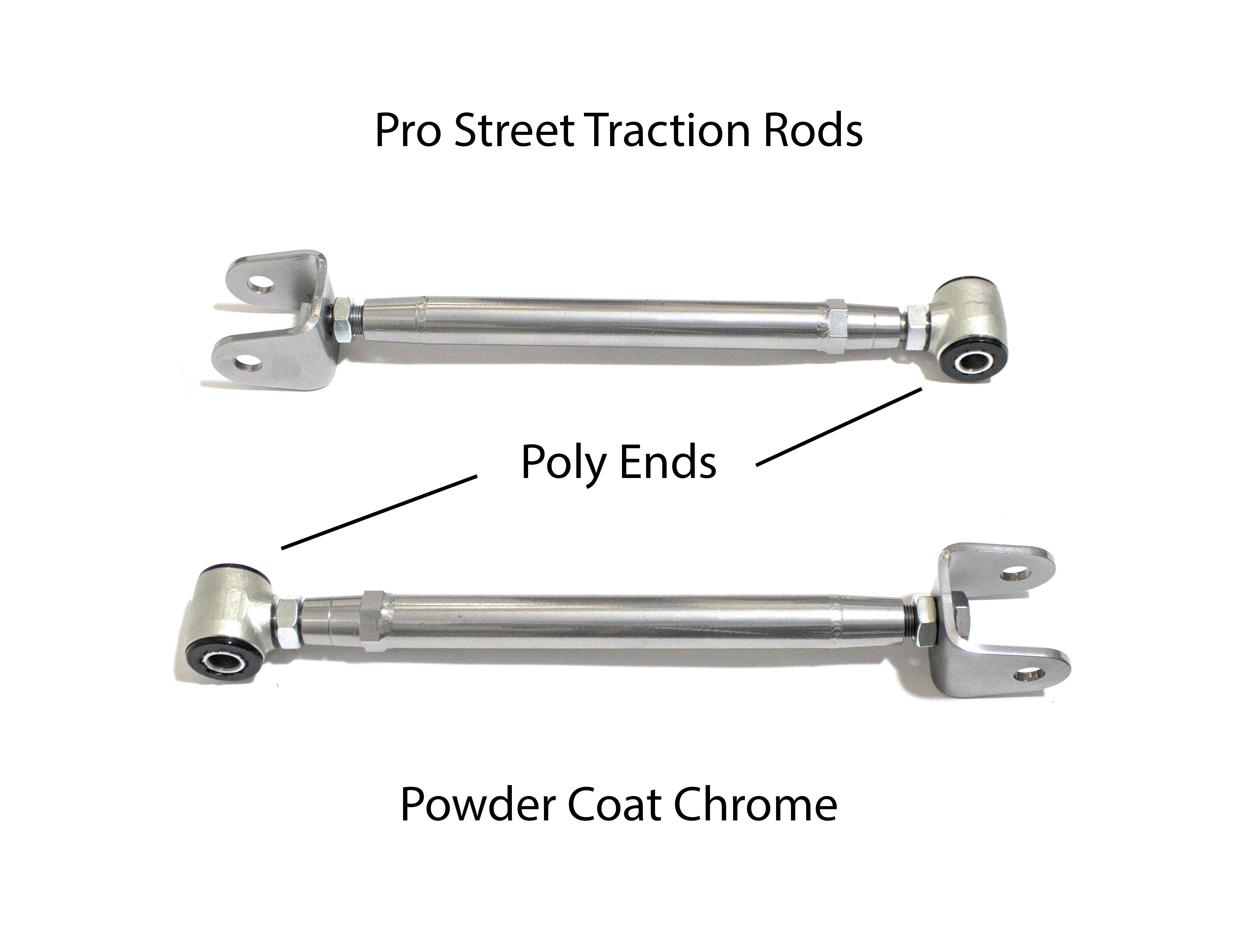MX83 Rear Adjustable Arms - Pro Street - Chrome – Xcessive