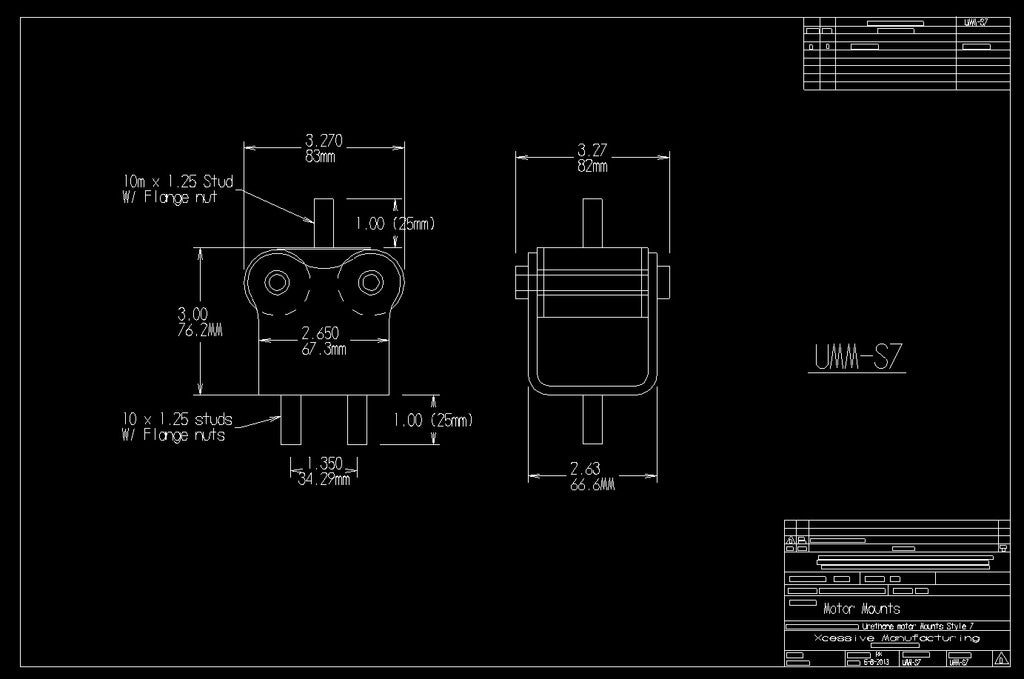 Soporte de motor de uretano - UH-UMM-S7