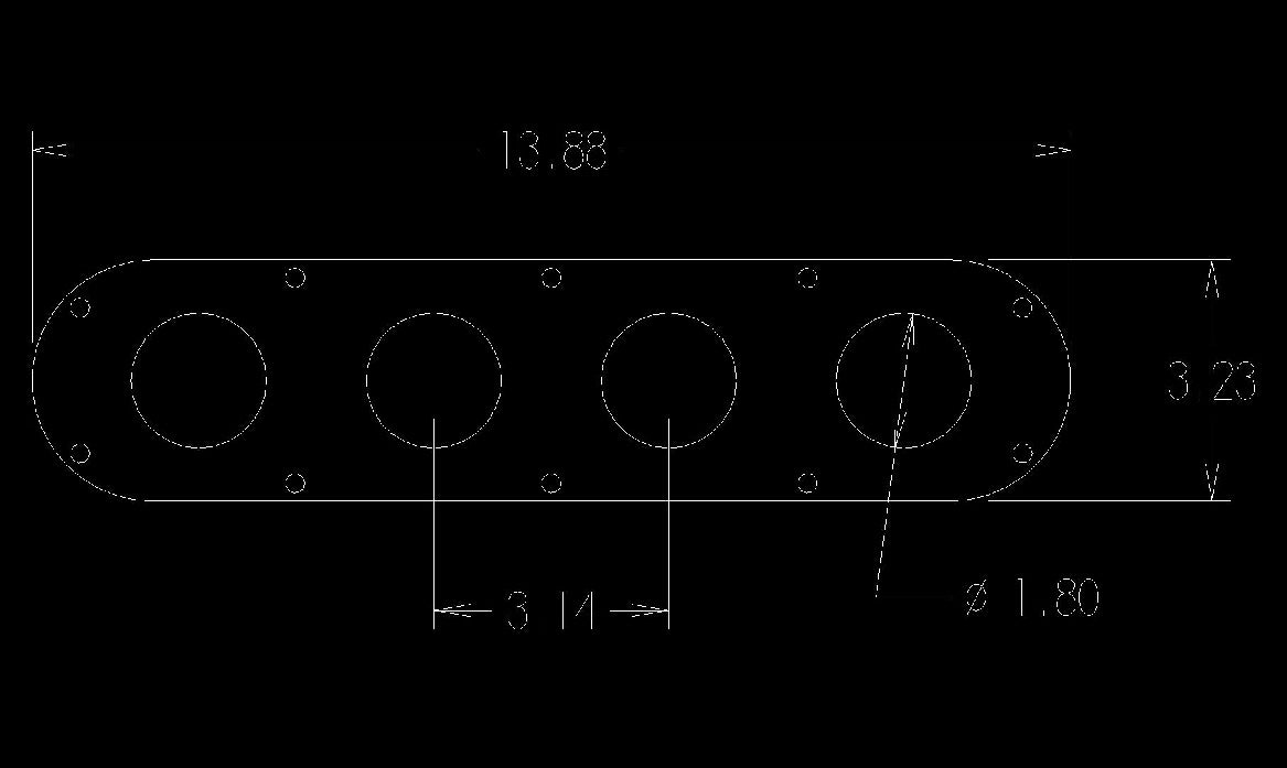 Bolt on 4 Port Plenum Weld Flange - 4 cyl