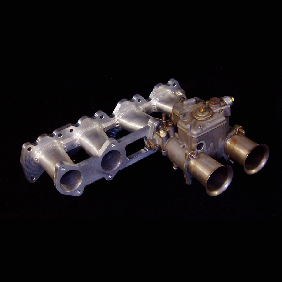 Weber Side Draft (DCOE) dual carb billet flange